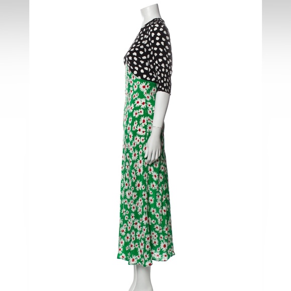 Rixo Silk Midi Dress / XXS - Picture 3 of 3